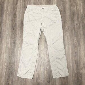 Kuhl Linen Blend Wide Leg Pants Women's Size 14R Neutral Tan Cream Hiking Bottom